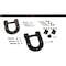 Ekena Millwork Premium Horseshoe Barn Door Hardware Set w/ 4' Track for 2 1/4" Doors, Arch Bronze GB60015H24AB - alternate 1